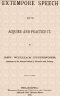 [Gutenberg 55128] • Extempore Speech / How to Acquire and Practice It